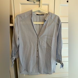 Zara light blue shirt in size small